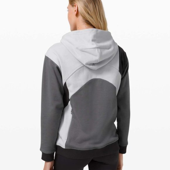 Lululemon All Yours Hoodie Colourblock Starlight/Asphalt Grey/Graphite Size 4 - Picture 2 of 12
